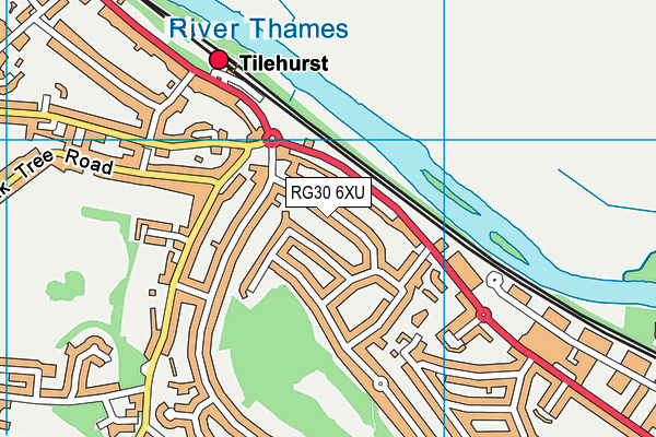 RG30 6XU map - OS VectorMap District (Ordnance Survey) RG30 6XU map - OS VectorMap District (Ordnance Survey)