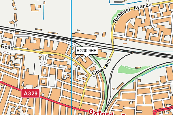 RG30 9HE map - OS VectorMap District (Ordnance Survey) RG30 9HE map - OS VectorMap District (Ordnance Survey)