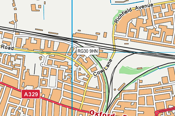 RG30 9HN map - OS VectorMap District (Ordnance Survey) RG30 9HN map - OS VectorMap District (Ordnance Survey)
