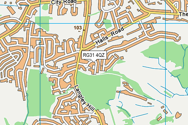 RG31 4QZ map - OS VectorMap District (Ordnance Survey) RG31 4QZ map - OS VectorMap District (Ordnance Survey)