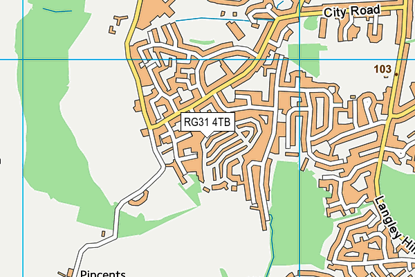 RG31 4TB map - OS VectorMap District (Ordnance Survey) RG31 4TB map - OS VectorMap District (Ordnance Survey)