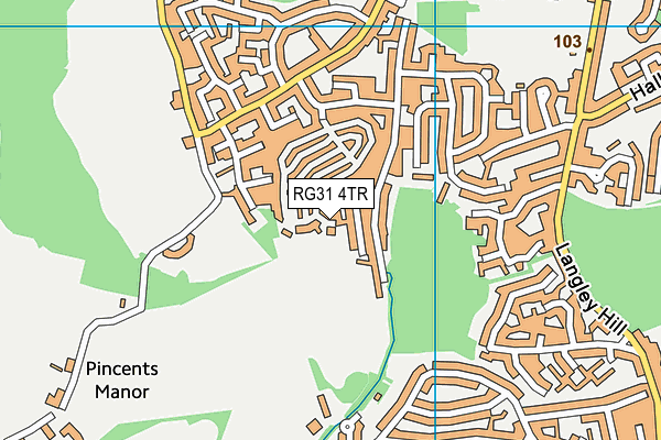 RG31 4TR map - OS VectorMap District (Ordnance Survey) RG31 4TR map - OS VectorMap District (Ordnance Survey)