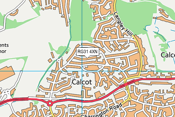 RG31 4XN map - OS VectorMap District (Ordnance Survey) RG31 4XN map - OS VectorMap District (Ordnance Survey)