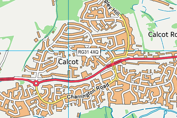 RG31 4XQ map - OS VectorMap District (Ordnance Survey) RG31 4XQ map - OS VectorMap District (Ordnance Survey)