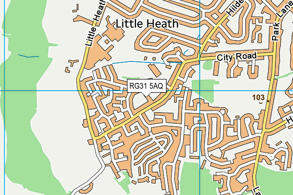 RG31 5AQ map - OS VectorMap District (Ordnance Survey) RG31 5AQ map - OS VectorMap District (Ordnance Survey)