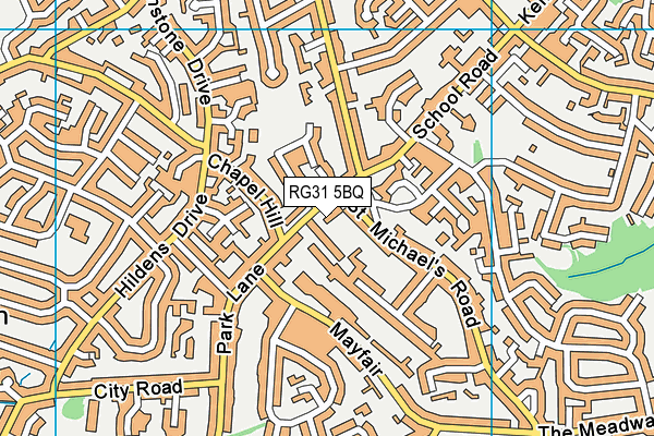 RG31 5BQ map - OS VectorMap District (Ordnance Survey) RG31 5BQ map - OS VectorMap District (Ordnance Survey)