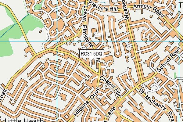 RG31 5DQ map - OS VectorMap District (Ordnance Survey) RG31 5DQ map - OS VectorMap District (Ordnance Survey)
