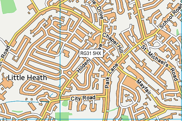 RG31 5HX map - OS VectorMap District (Ordnance Survey) RG31 5HX map - OS VectorMap District (Ordnance Survey)