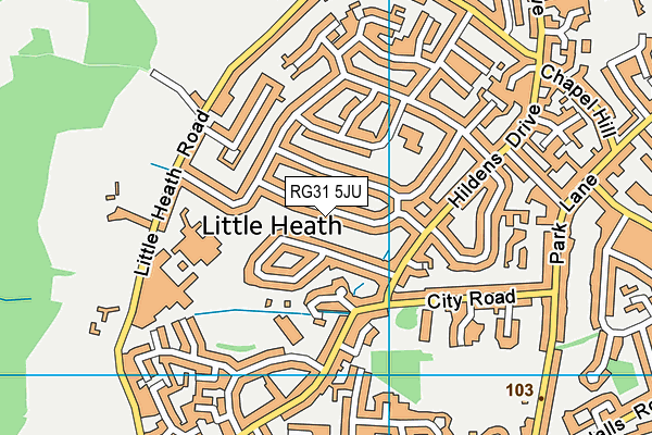 RG31 5JU map - OS VectorMap District (Ordnance Survey) RG31 5JU map - OS VectorMap District (Ordnance Survey)