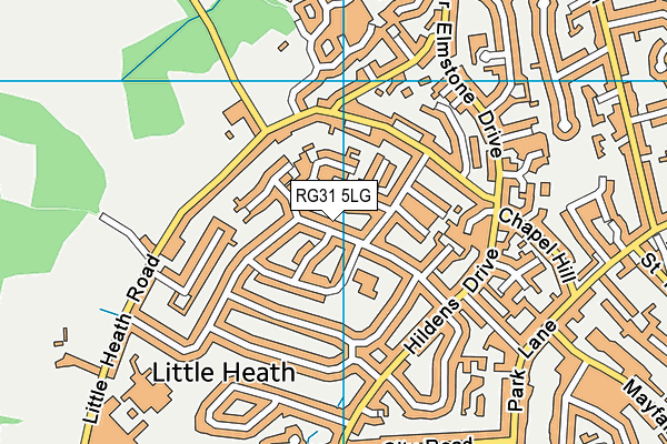 RG31 5LG map - OS VectorMap District (Ordnance Survey) RG31 5LG map - OS VectorMap District (Ordnance Survey)