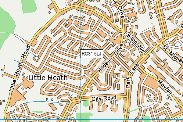 RG31 5LJ map - OS VectorMap District (Ordnance Survey) RG31 5LJ map - OS VectorMap District (Ordnance Survey)