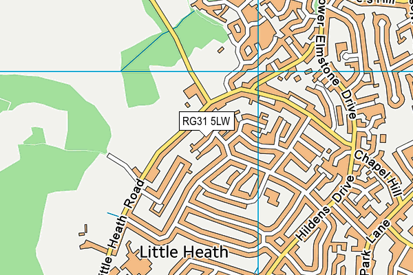 RG31 5LW map - OS VectorMap District (Ordnance Survey) RG31 5LW map - OS VectorMap District (Ordnance Survey)