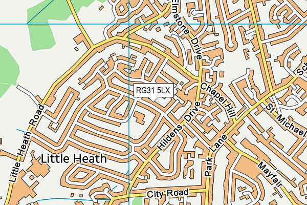 RG31 5LX map - OS VectorMap District (Ordnance Survey) RG31 5LX map - OS VectorMap District (Ordnance Survey)