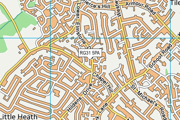 RG31 5PA map - OS VectorMap District (Ordnance Survey) RG31 5PA map - OS VectorMap District (Ordnance Survey)