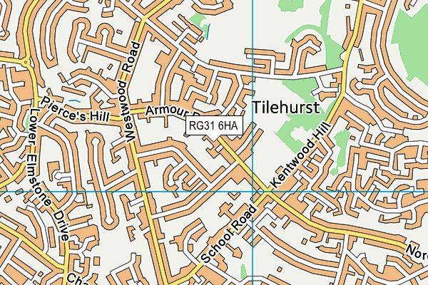 RG31 6HA map - OS VectorMap District (Ordnance Survey) RG31 6HA map - OS VectorMap District (Ordnance Survey)