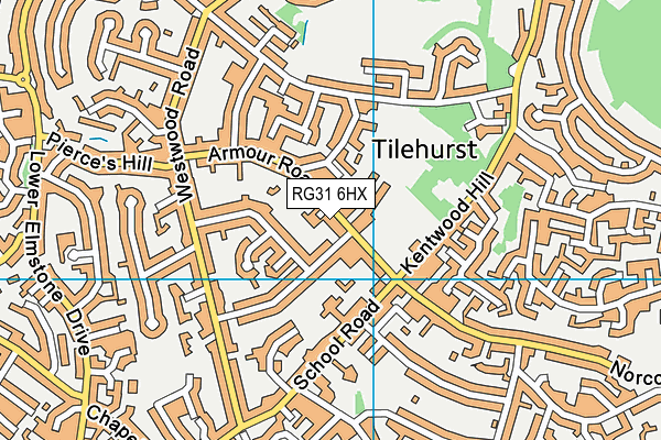 RG31 6HX map - OS VectorMap District (Ordnance Survey) RG31 6HX map - OS VectorMap District (Ordnance Survey)