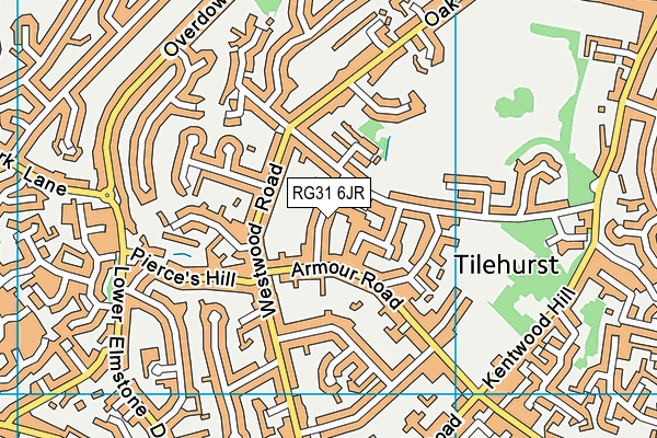 RG31 6JR map - OS VectorMap District (Ordnance Survey) RG31 6JR map - OS VectorMap District (Ordnance Survey)