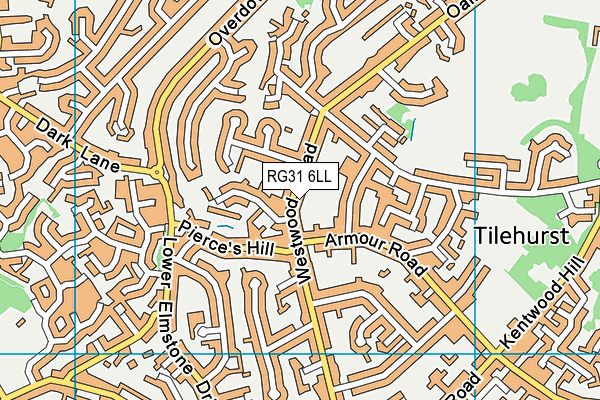 RG31 6LL map - OS VectorMap District (Ordnance Survey) RG31 6LL map - OS VectorMap District (Ordnance Survey)