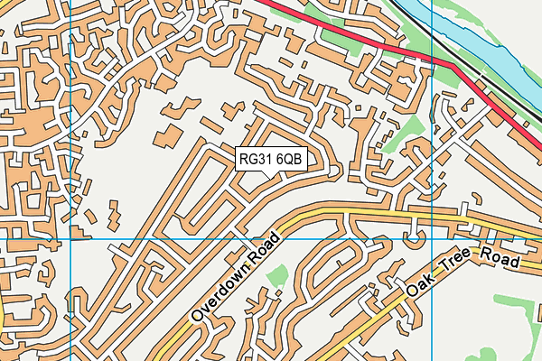 RG31 6QB map - OS VectorMap District (Ordnance Survey) RG31 6QB map - OS VectorMap District (Ordnance Survey)