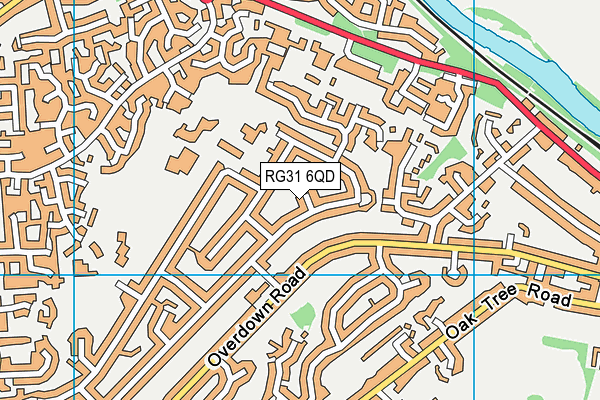 RG31 6QD map - OS VectorMap District (Ordnance Survey) RG31 6QD map - OS VectorMap District (Ordnance Survey)