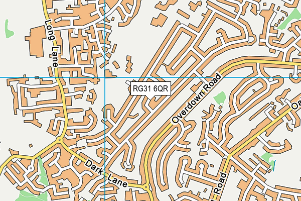 RG31 6QR map - OS VectorMap District (Ordnance Survey) RG31 6QR map - OS VectorMap District (Ordnance Survey)