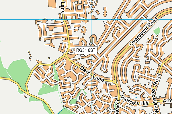 RG31 6ST map - OS VectorMap District (Ordnance Survey) RG31 6ST map - OS VectorMap District (Ordnance Survey)