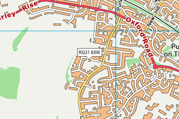 RG31 6XW map - OS VectorMap District (Ordnance Survey) RG31 6XW map - OS VectorMap District (Ordnance Survey)