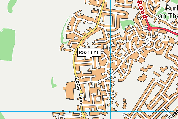 RG31 6YT map - OS VectorMap District (Ordnance Survey) RG31 6YT map - OS VectorMap District (Ordnance Survey)