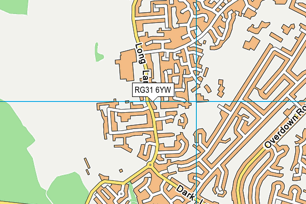 RG31 6YW map - OS VectorMap District (Ordnance Survey) RG31 6YW map - OS VectorMap District (Ordnance Survey)