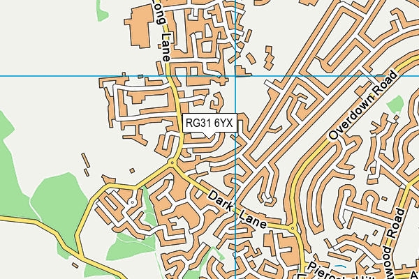 RG31 6YX map - OS VectorMap District (Ordnance Survey) RG31 6YX map - OS VectorMap District (Ordnance Survey)