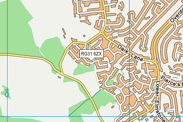 RG31 6ZX map - OS VectorMap District (Ordnance Survey) RG31 6ZX map - OS VectorMap District (Ordnance Survey)
