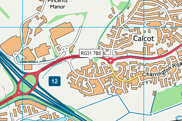 RG31 7BS map - OS VectorMap District (Ordnance Survey) RG31 7BS map - OS VectorMap District (Ordnance Survey)