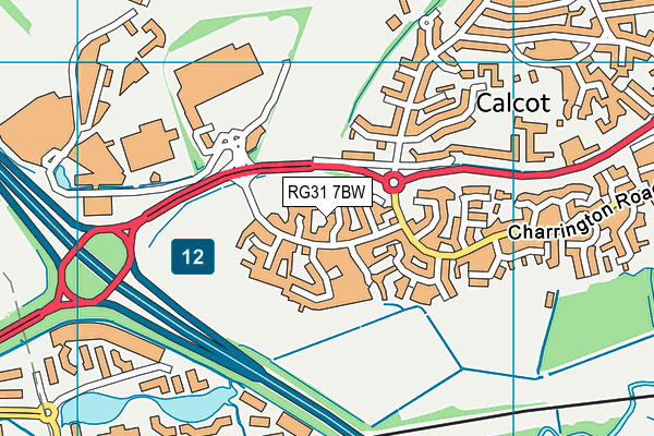 RG31 7BW map - OS VectorMap District (Ordnance Survey) RG31 7BW map - OS VectorMap District (Ordnance Survey)