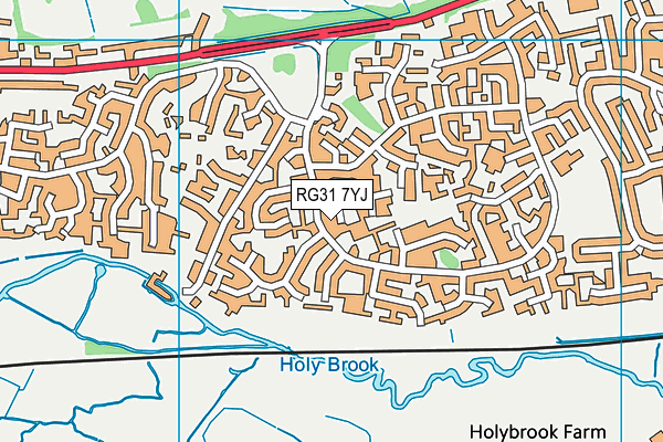 RG31 7YJ map - OS VectorMap District (Ordnance Survey) RG31 7YJ map - OS VectorMap District (Ordnance Survey)