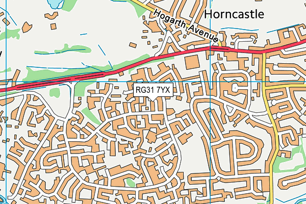RG31 7YX map - OS VectorMap District (Ordnance Survey) RG31 7YX map - OS VectorMap District (Ordnance Survey)