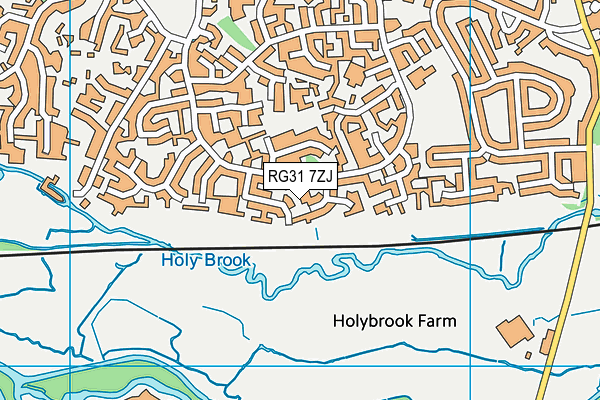 RG31 7ZJ map - OS VectorMap District (Ordnance Survey) RG31 7ZJ map - OS VectorMap District (Ordnance Survey)