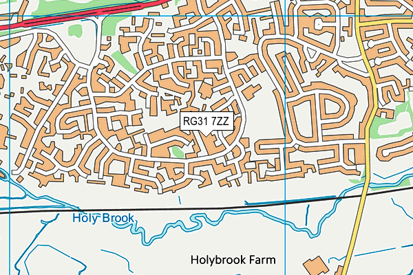 RG31 7ZZ map - OS VectorMap District (Ordnance Survey) RG31 7ZZ map - OS VectorMap District (Ordnance Survey)