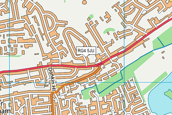 RG4 5JU map - OS VectorMap District (Ordnance Survey) RG4 5JU map - OS VectorMap District (Ordnance Survey)