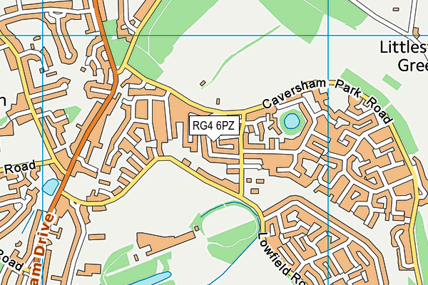 RG4 6PZ map - OS VectorMap District (Ordnance Survey) RG4 6PZ map - OS VectorMap District (Ordnance Survey)