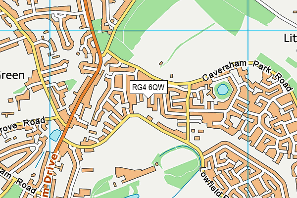 RG4 6QW map - OS VectorMap District (Ordnance Survey) RG4 6QW map - OS VectorMap District (Ordnance Survey)