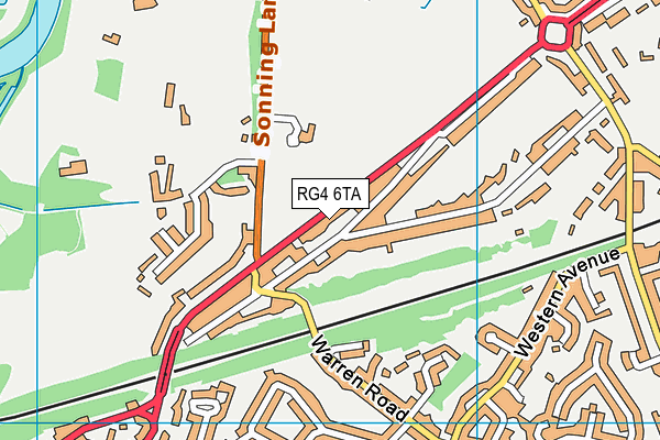 RG4 6TA map - OS VectorMap District (Ordnance Survey) RG4 6TA map - OS VectorMap District (Ordnance Survey)