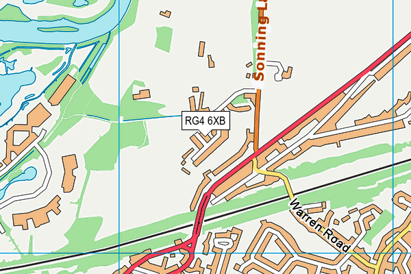 RG4 6XB map - OS VectorMap District (Ordnance Survey) RG4 6XB map - OS VectorMap District (Ordnance Survey)