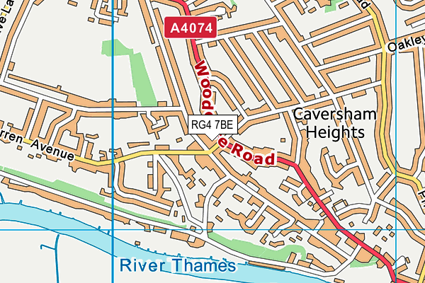 RG4 7BE map - OS VectorMap District (Ordnance Survey) RG4 7BE map - OS VectorMap District (Ordnance Survey)