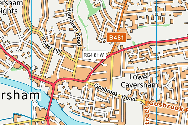 RG4 8HW map - OS VectorMap District (Ordnance Survey) RG4 8HW map - OS VectorMap District (Ordnance Survey)