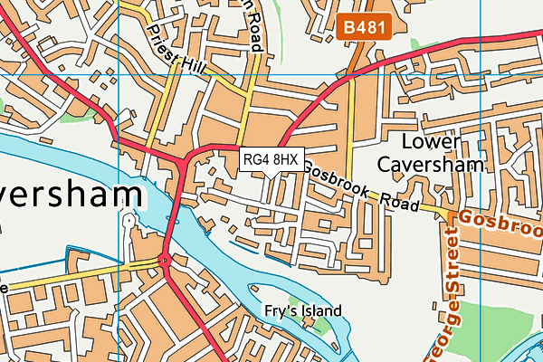 RG4 8HX map - OS VectorMap District (Ordnance Survey)