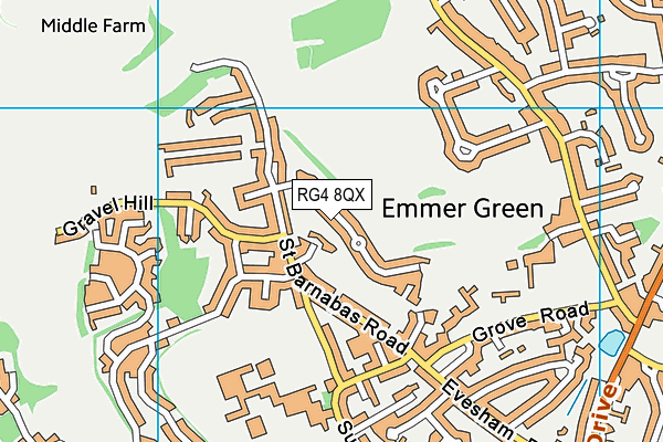 RG4 8QX map - OS VectorMap District (Ordnance Survey) RG4 8QX map - OS VectorMap District (Ordnance Survey)
