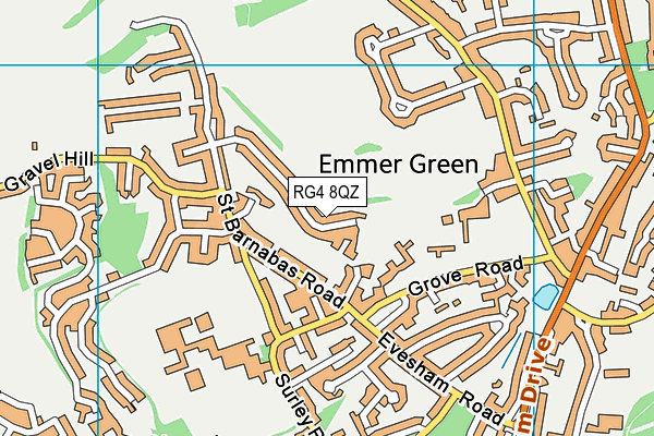 RG4 8QZ map - OS VectorMap District (Ordnance Survey) RG4 8QZ map - OS VectorMap District (Ordnance Survey)