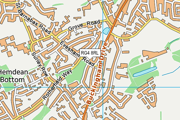 RG4 8RL map - OS VectorMap District (Ordnance Survey) RG4 8RL map - OS VectorMap District (Ordnance Survey)