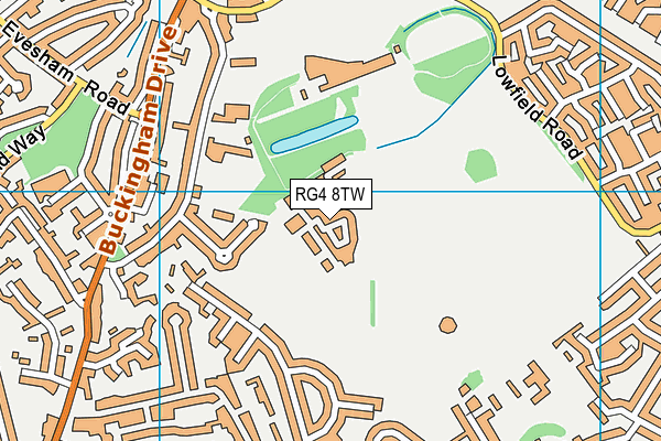 RG4 8TW map - OS VectorMap District (Ordnance Survey) RG4 8TW map - OS VectorMap District (Ordnance Survey)