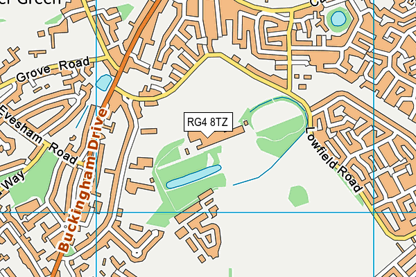 RG4 8TZ map - OS VectorMap District (Ordnance Survey) RG4 8TZ map - OS VectorMap District (Ordnance Survey)